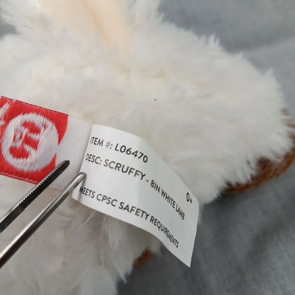 Fiesta Sitting Lamb  Plush Scruffy Jesus Loves Me on Foot Soft Stuffed Animal